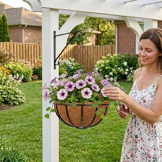 14 Inch Metal Hanging Basket - Image 6
