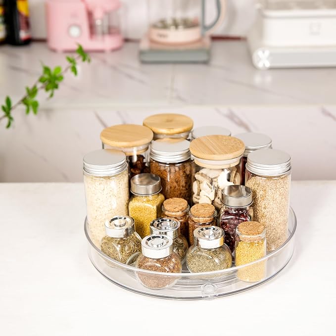 2 Pack Lazy Susan 9.25" Inch Turntable Organizer Pantry Organization and - Image 9
