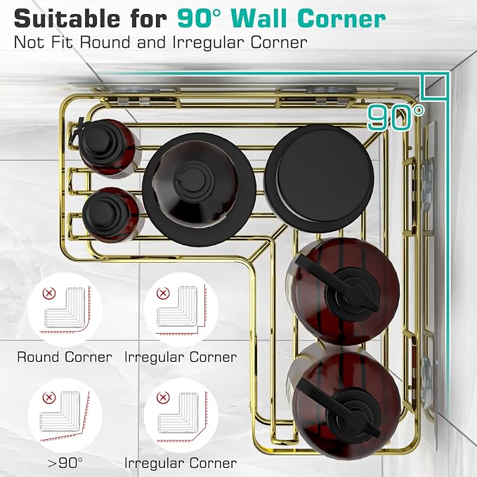 YASONIC Corner Shower Caddy, Rustproof Stainless Steel Shower Organizer - Image 7