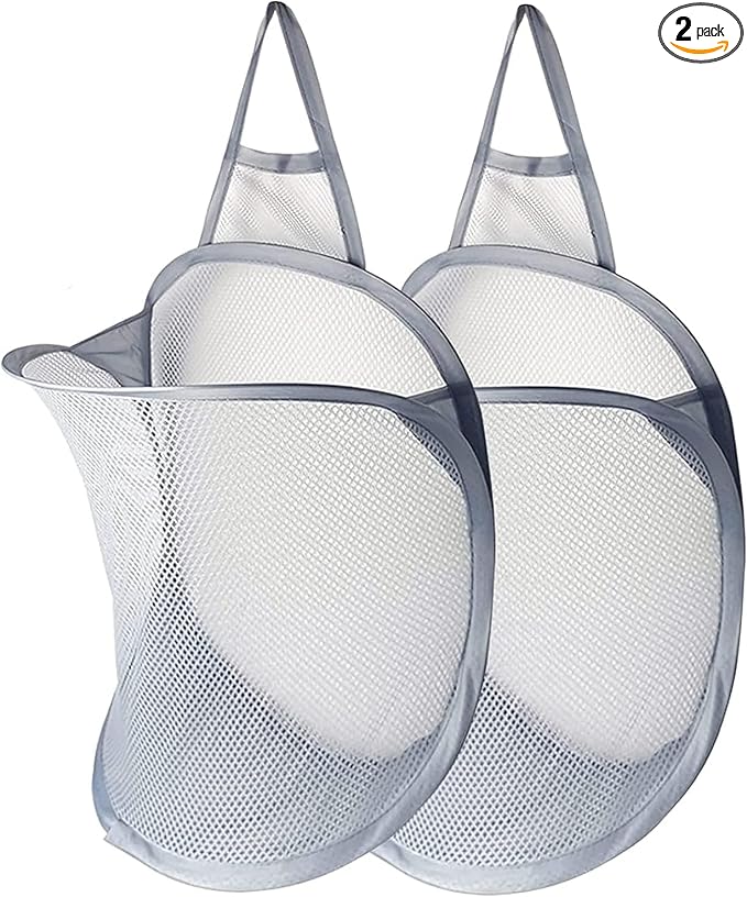 2 PCS Collapsible Laundry Basket Hanging Hamper by Ttdesefu