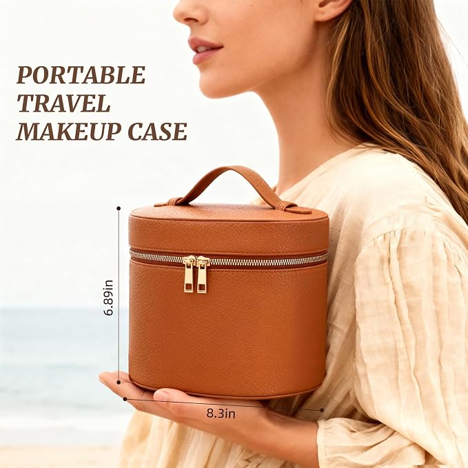 Makeup Case for Women, Travel Make Up Bag Organizer - Image 7