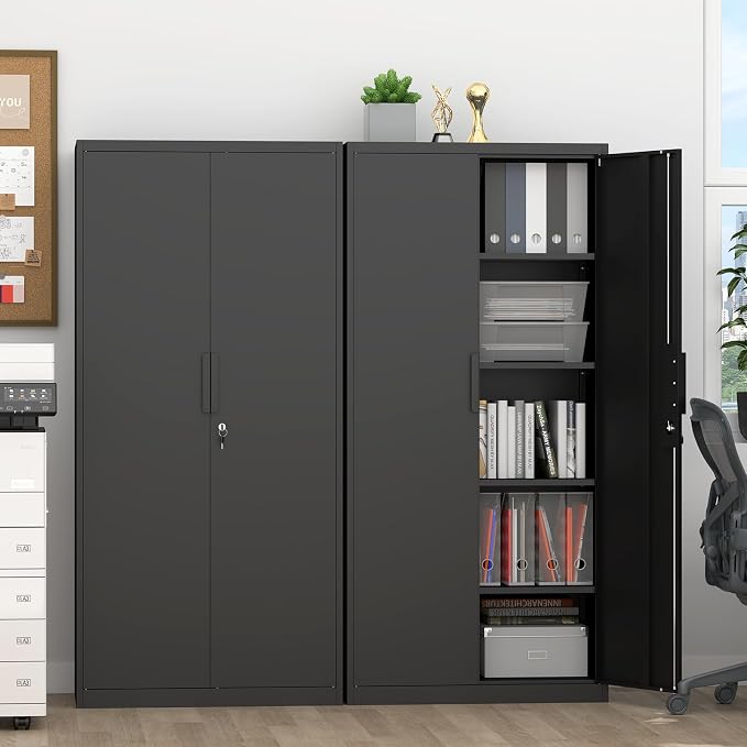 Metal Tall Storage Cabinet, Heavy Duty Locking Cabinets - Image 8