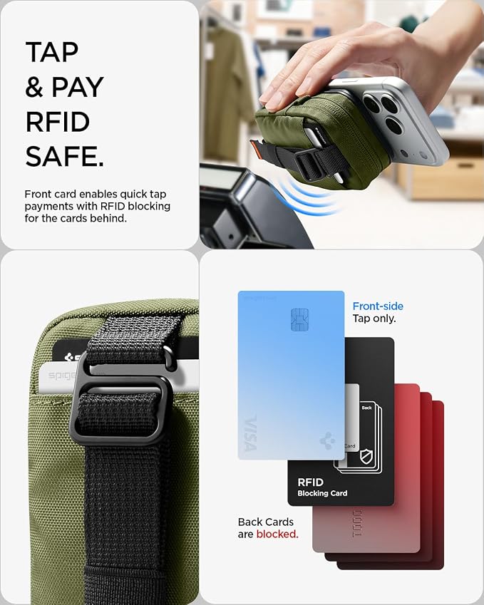 Spigen for MagSafe Wallet Magnetic Pouch Organizer RFID Blocking EDC SSD Card - Image 7