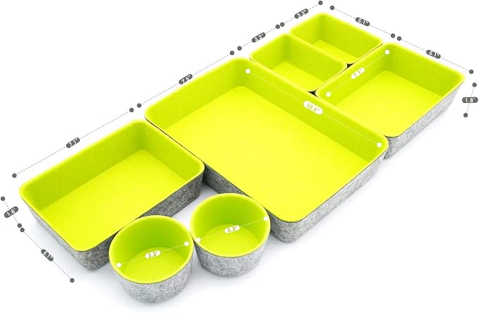 Welaxy Drawer organizer bin felt trays desk storage dividers - Image 7