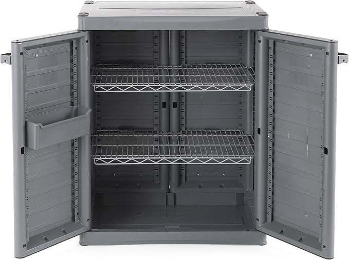 Gracious Living 2-Shelf Base Cabinet, MaxIt Lockable Utility Storage - Image 9