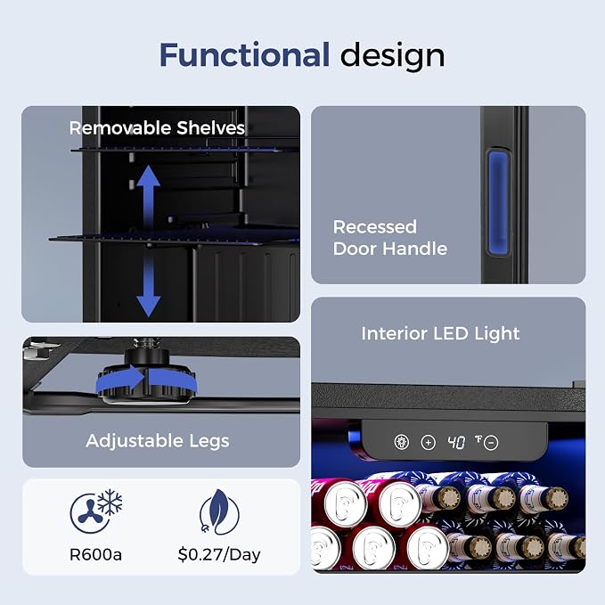 1.7 Cu.Ft Beverage Refrigerator Cooler - Image 7