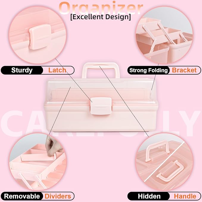 TERGOO 12.5in 3-Layer Multipurpose Craft Organizers and Storage - Image 6