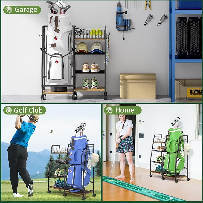 Golf Bag Garage Storage Rack - Image 7