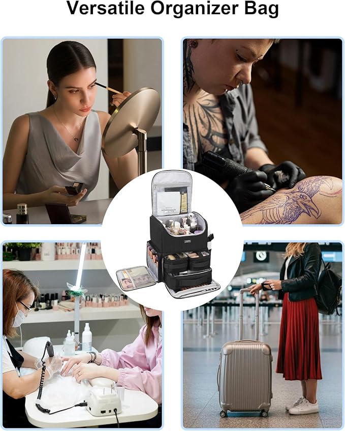Relavel Makeup Backpack Large Makeup Bag - Image 8