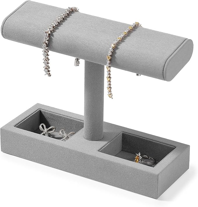Oirlv Microfiber T-Bar Watch Display Stand Jewelry Display Props Jewelry - Image 9