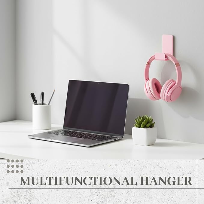 Weewooday 4 Pieces Headphone Hanger Headset Stand Holder Adhesive Wall Mount - Image 6
