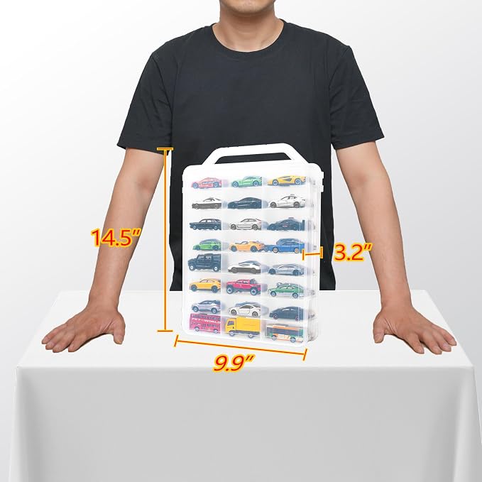 YYDS 48-Car Storage Case with Handle, Double-Sided Organizer - Image 6