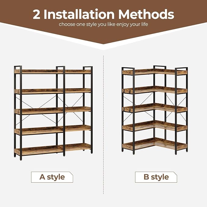 Rolanstar Bookshelf 5 Tier - Image 7