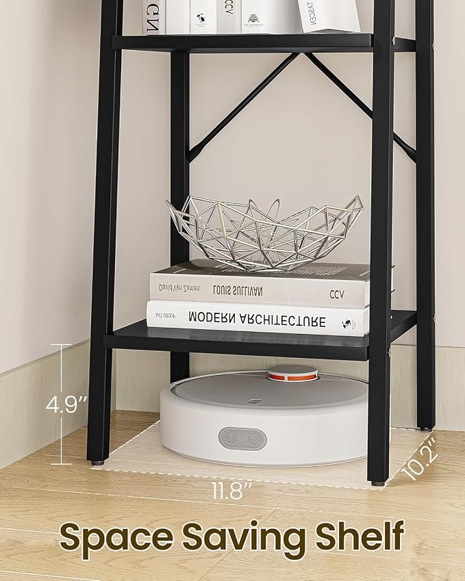 Hzuaneri Ladder Shelf, Freestanding Corner Storage Shelf | Bookcase - Image 8