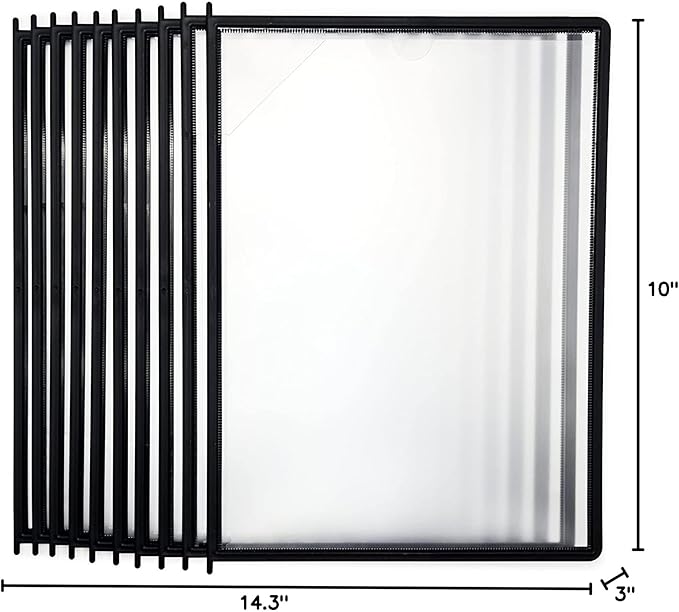 Tarifold Wall Mount Reference Organizer Display System, 10 Double-Sided Pockets - Image 8