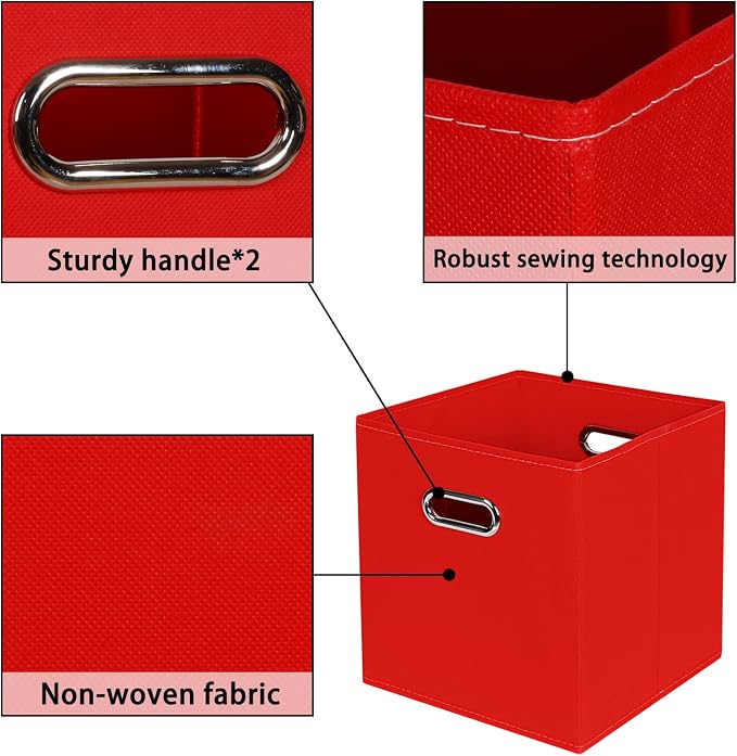 Fabric storage bins Cubes, Fabric Cube Organizer - Image 7