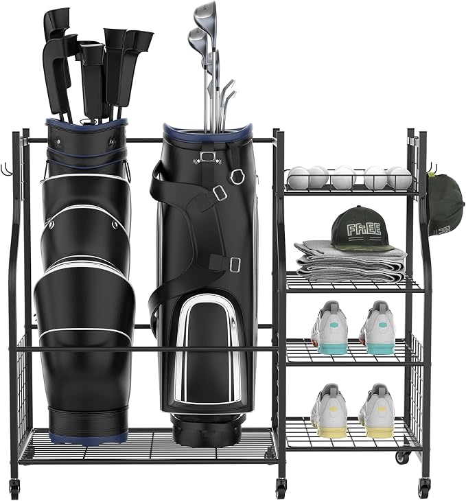 WALMANN Garage Golf Bag Storage Organizer Stand, Extra Large Golf Bag Stand - Image 8