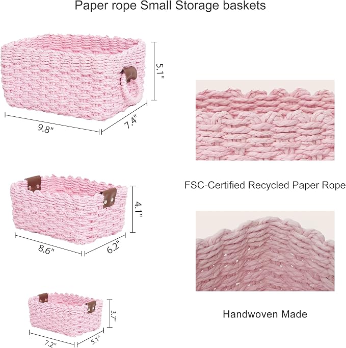 Small baskets for Organizing, Cute woven Storage basket - Image 6