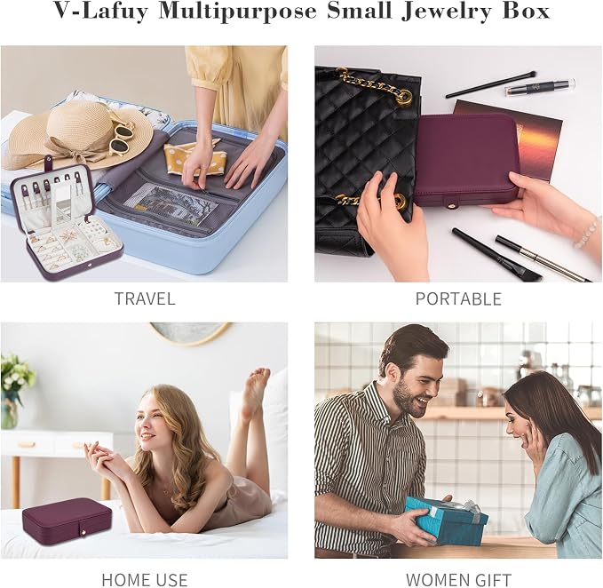 Jewelry Travel Organizer, Travel Jewelry Box Portable, Small Travel Jewelry Case - Image 6