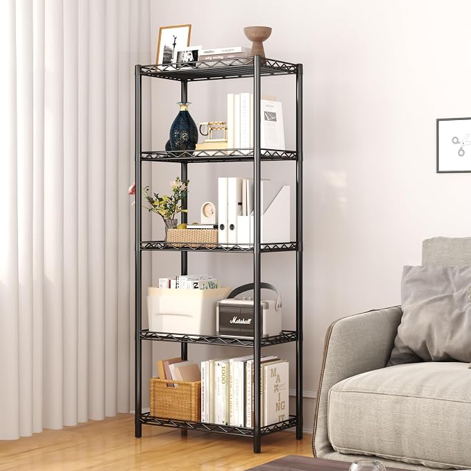 HOMEFORT 5-Tier Wire Shelving 5 Shelves Unit Metal Storage Rack Durable - Image 7
