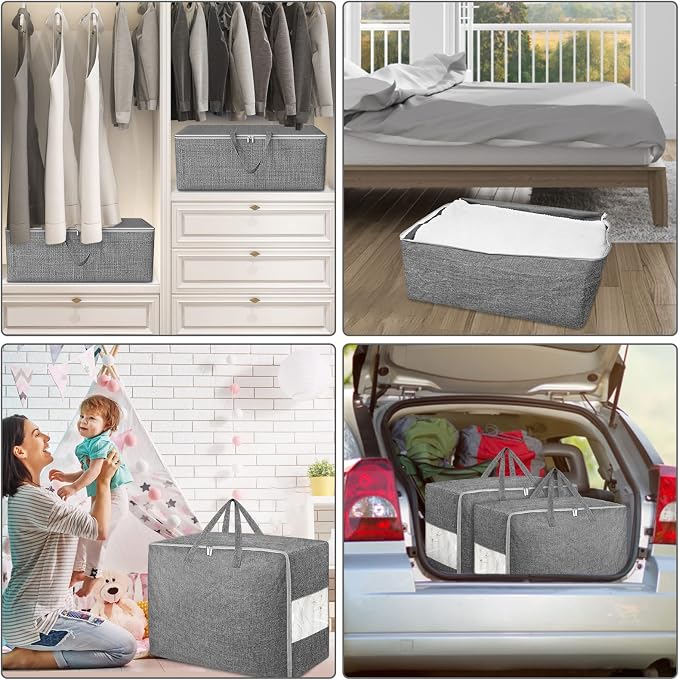 105L Extra Large Storage Bags, Folding Moving Comforter Blanket Storage Bags - Image 6