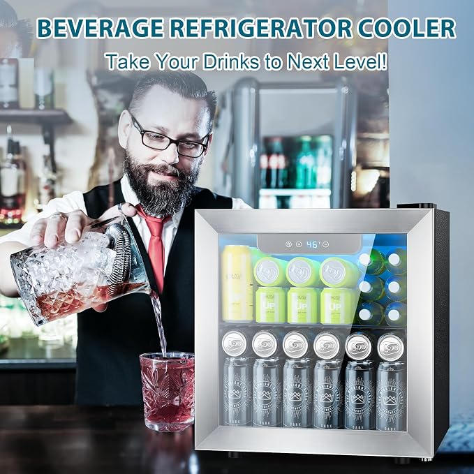 48 Can Beverage Refrigerator, 12 Bottle Wine Cooler - Image 7