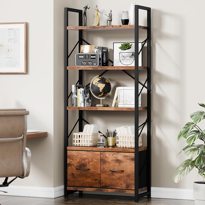 Vongrasig 5 Tier Bookshelf - Image 8