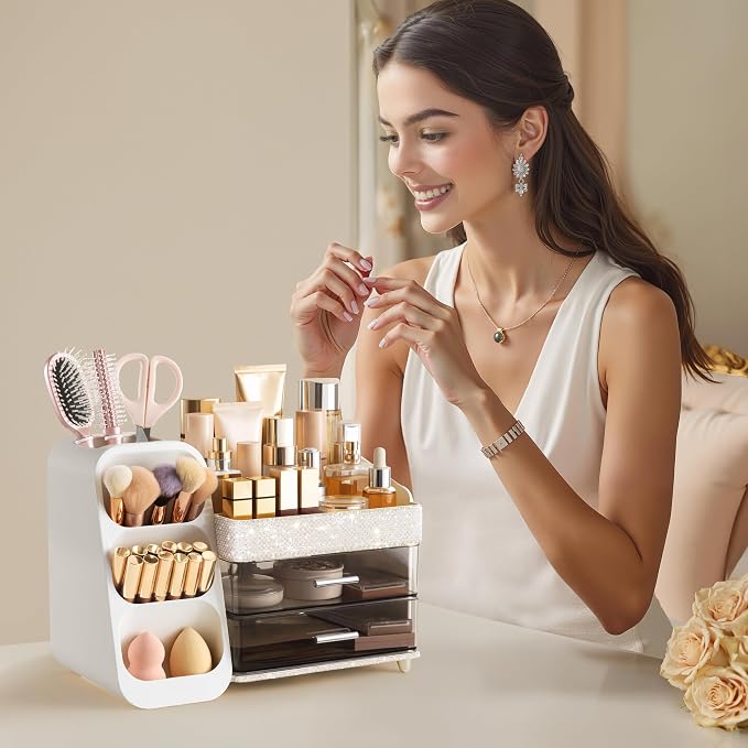 HBlife Makeup Organizer with Brush Holder - Image 6