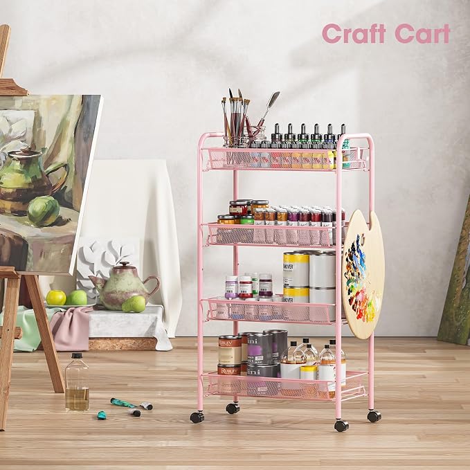 TOOLF 4 Tier Rolling Utility Cart - Image 9