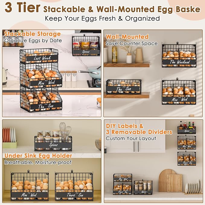 3-Tier Egg Holder Countertop - Image 8