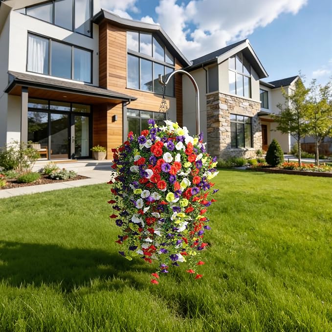 INQCMY Artificial Flowers for Outdoor Spring Summer Decoration Faux Silk - Image 7