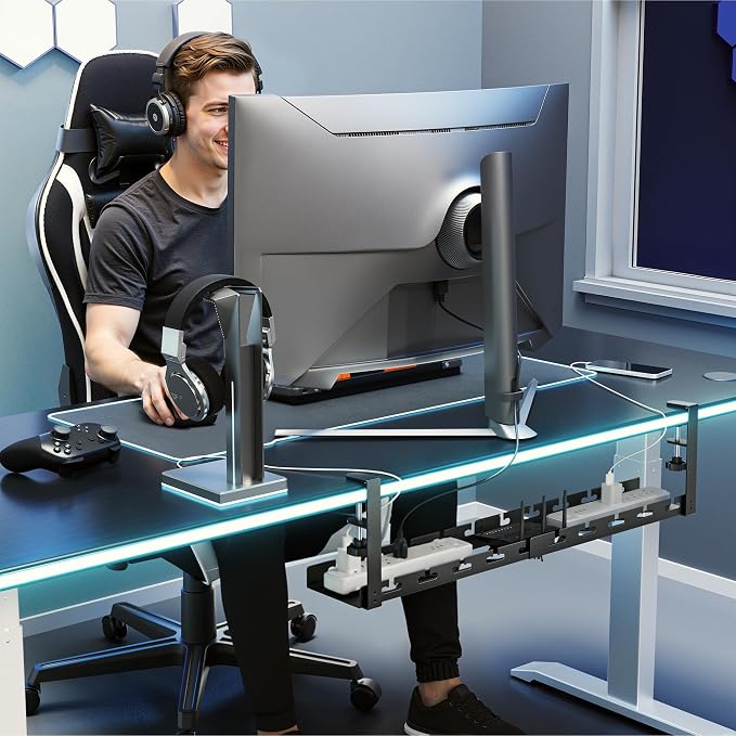 ARES WING 17"-28.7" Extendable Under Desk Cable Management Tray - Image 7