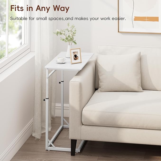 Vagusicc C Shaped End Table, Tall Side Table - Image 9