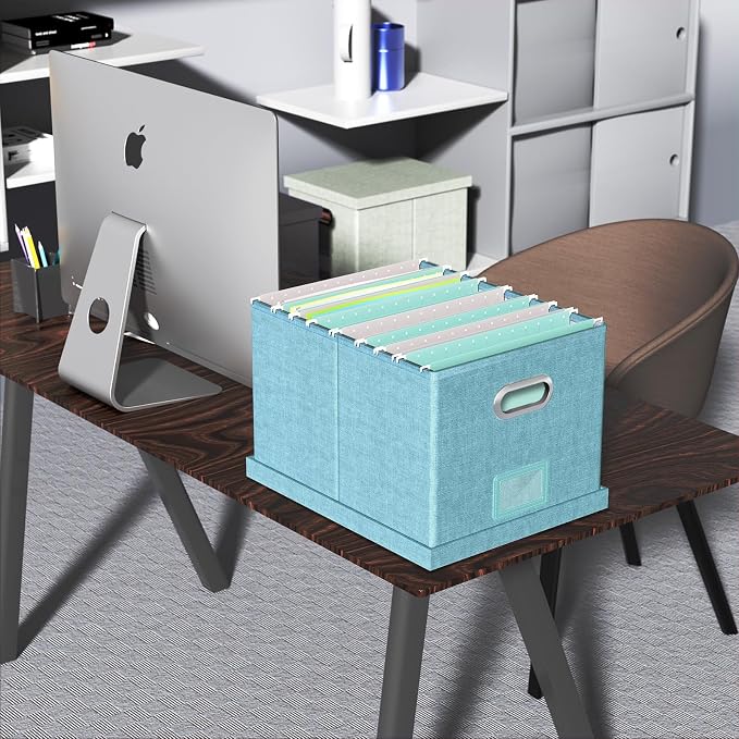 2 Pack File Storage Organizer Box, Filing Box, Portable File Box - Image 7