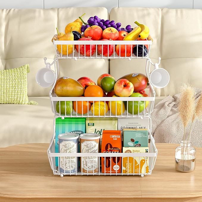 3 Tier Fruit Basket for Kitchen Counter - Image 7
