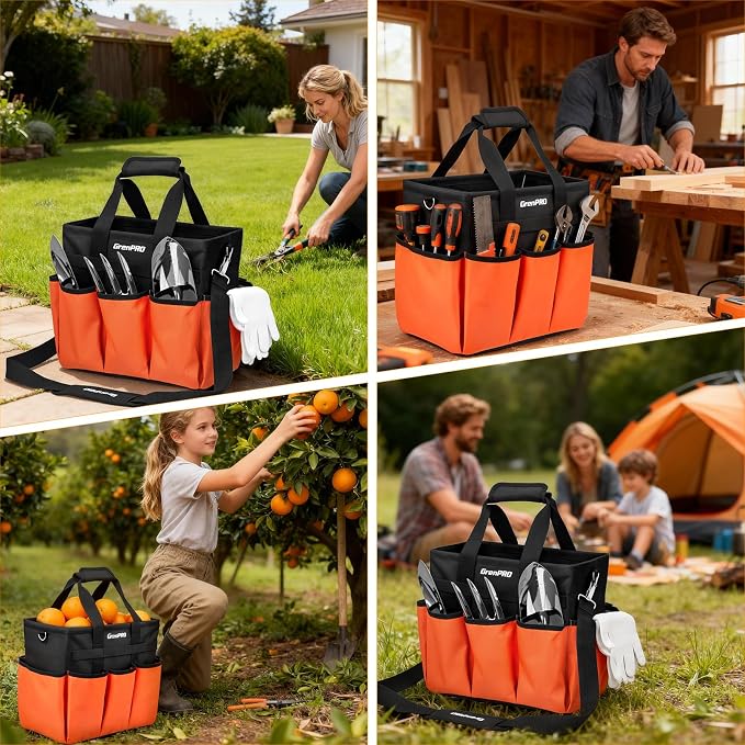 GRENPRO Garden Tool Bag Organizer, Heavy Duty Gardening Tote Toolbox - Image 8