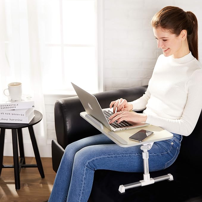 Amazon Basics Adjustable Tray Table Lap Desk Fits up to 17-Inch Laptop - Image 8