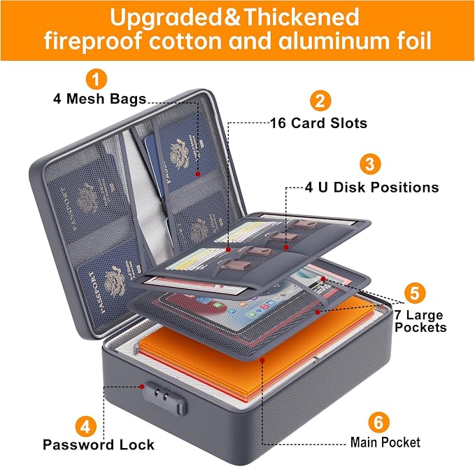 DocSafe 5200°F Fireproof Document Organizer Box - Image 9