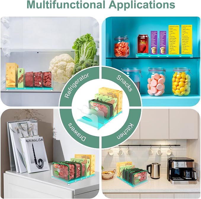 SURETIVIAN Freezer Organizer 12” Visible Fridge Organizer Rack - Image 7
