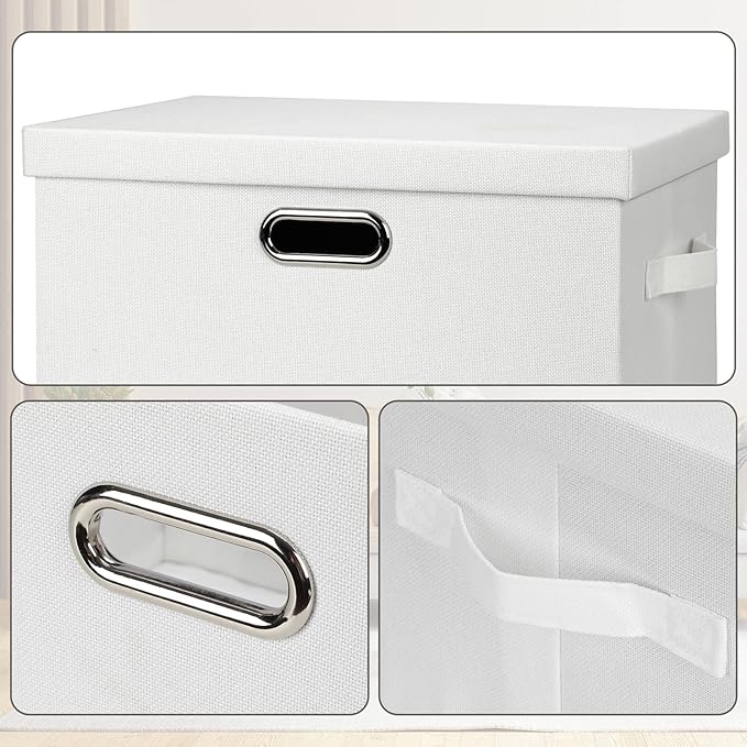 Large 17" 36 Quart Collapsible Stackable Storage Bins - Image 6