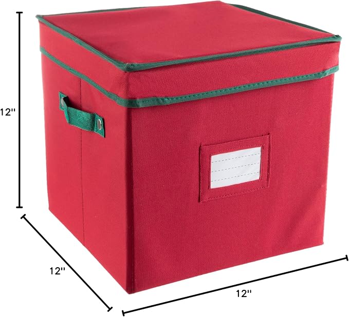 Elf Stor Christmas Box with Adjustable Dividers and Lid Ornaments Storage - Image 12