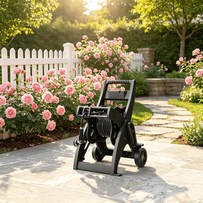 175FT Hose Reel Cart, Garden Water Hose Reel - Image 5