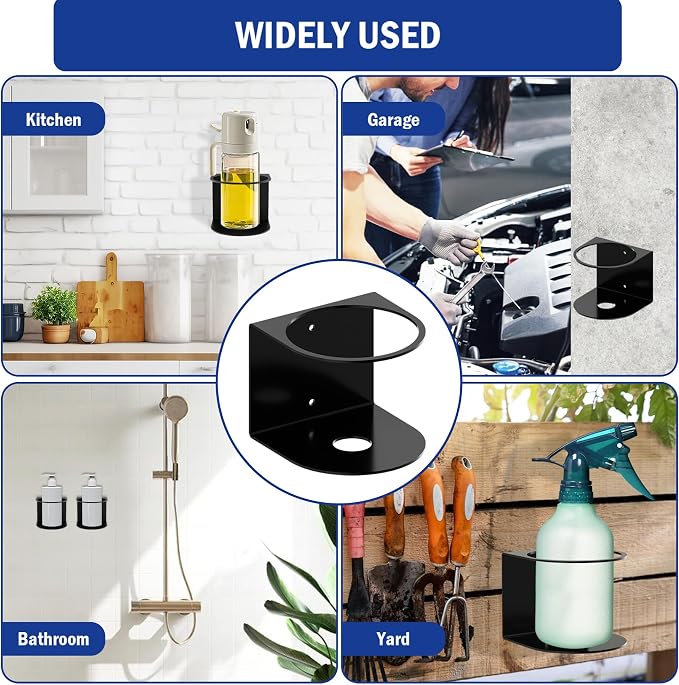 2 Pcs Spray Bottle Holder, Heavy-Duty Bottle Holder, Wall Mounted Cup Holder - Image 5
