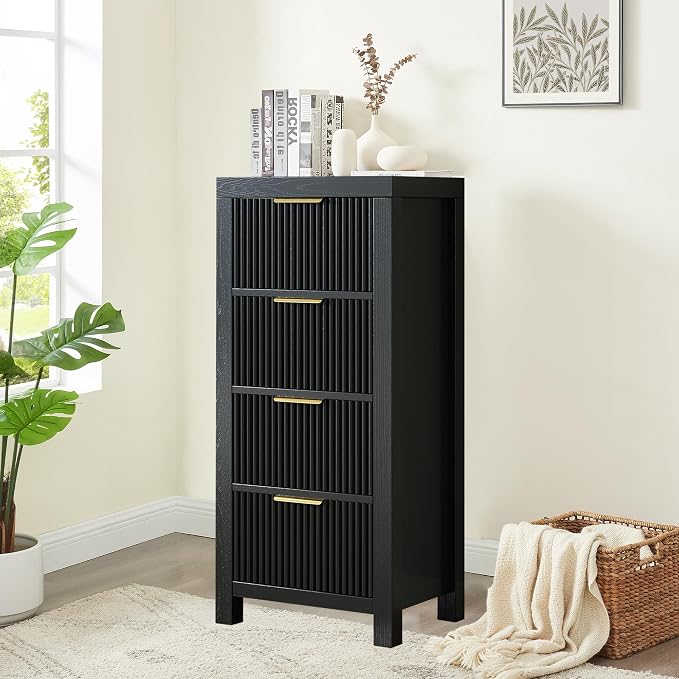 Mid-Century Modern Tall Wooden Dresser - Image 7