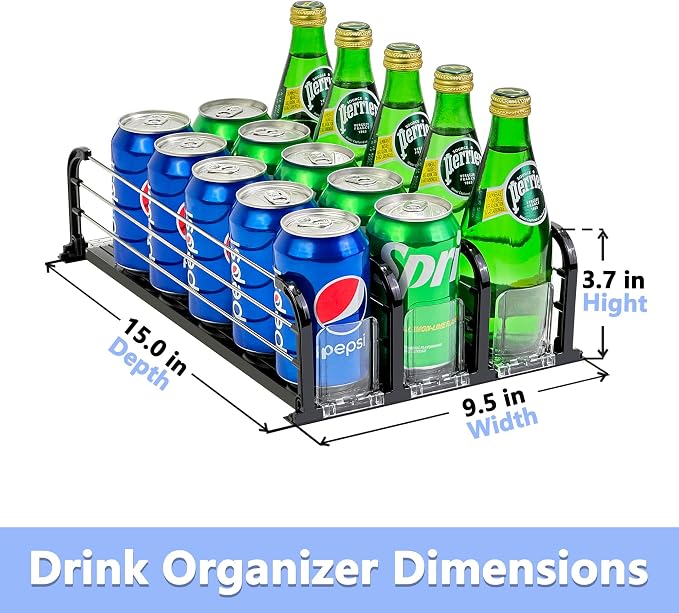 Drink Organizer for Fridge, Soda Can Dispenser for Fridge, Refrigerator Drink - Image 6