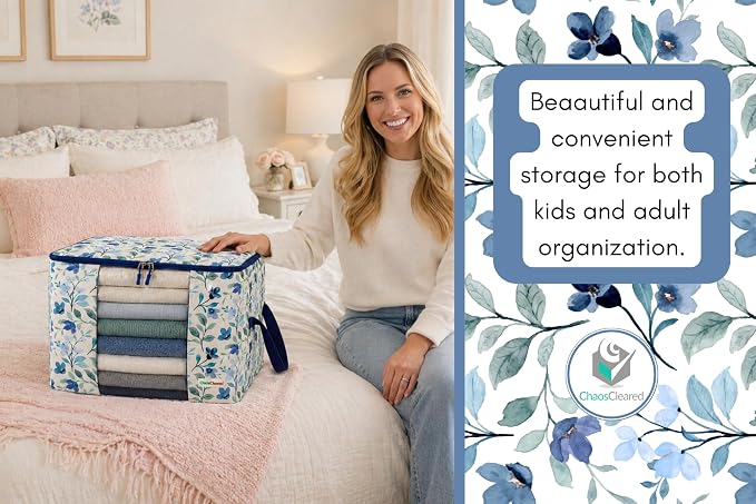 Chaos Cleared Canvas Storage Bags Designer Organizer 2 Pack – Seasonal Storage - Image 7