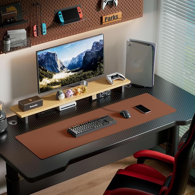 Aothia Leather Desk Pad Protector, Office Desk Mat, Large Mouse Pad, Laptop - Image 7