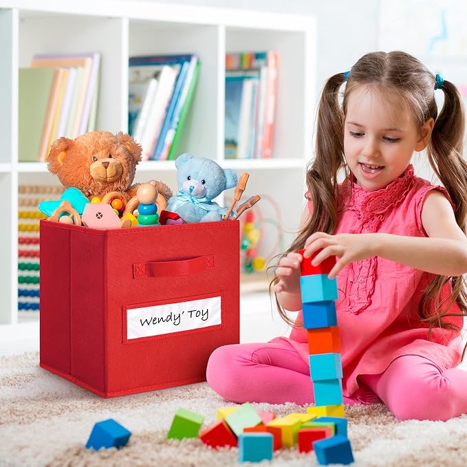 11 Inch Storage Cube, Storage bin, cube storage Foldable Fabric Cube Storage - Image 5