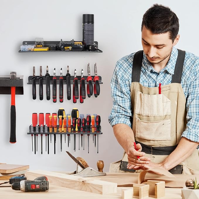 Screwdriver Organizer, Metal Plier Organizer Hammer Rack Screwdriver Holder - Image 6