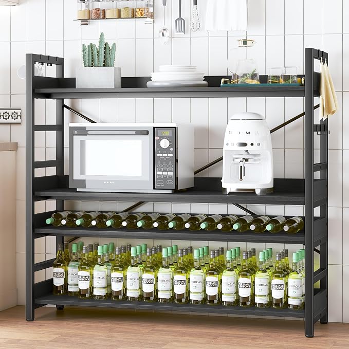 HCHQHS Bookshelf, Adjustable Industrial Bookcase, Vertical Tall Book Shelf - Image 9